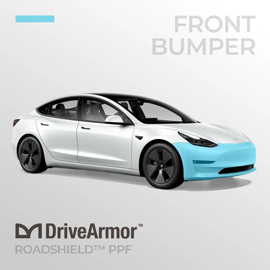 Front Bumper: Tesla Model 3 RoadShield™ DIY Paint Protection Film Wrap